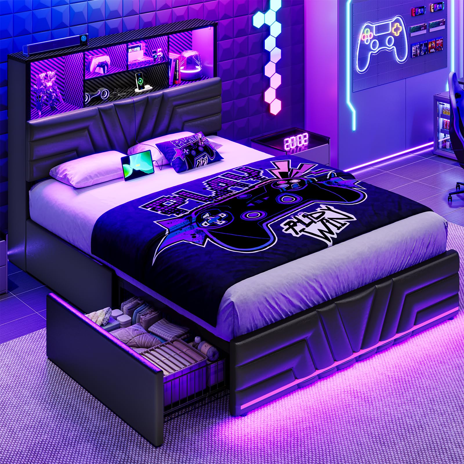 Letto matrimoniale con 4 casse - Esports Gaming Bed recensione e prezzo