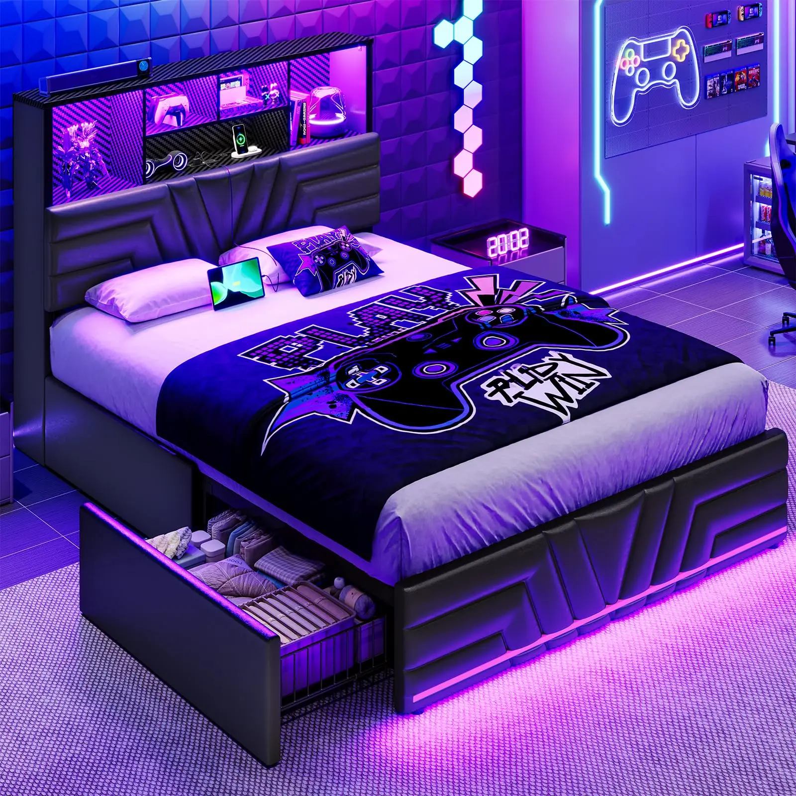 Letto matrimoniale con 4 casse - Esports Gaming Bed recensione e prezzo